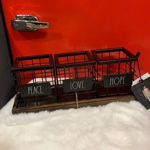 Rae Dunn Organizer “Peace Love Hope”